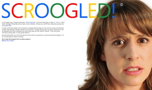 Microsoft questions Google’s paid listings; launches Scroogled ad campaign