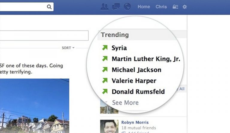 Facebook adds new feature “trending topics” like Twitter