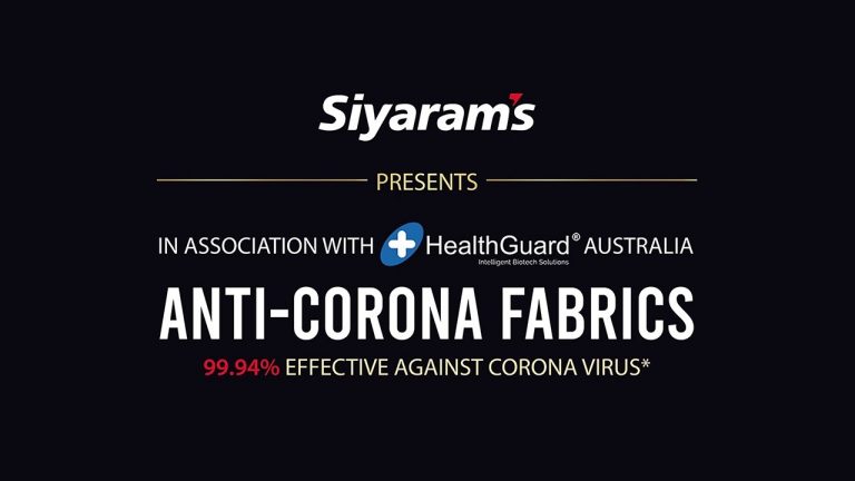 Siyaram’s and Australia’s Health guard together unveil Anti corona fabric