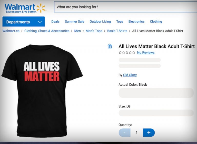‘All Lives Matter’ T-shirt withdrawn from Walmart online shopping portal: Case Study
