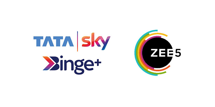 Tata Sky Binge + partners with Zee 5 for strengthening their OTT platforms.