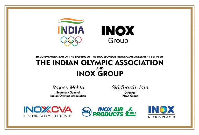 INOX Group becomes the Official Sponsor of Indian Olympics Team