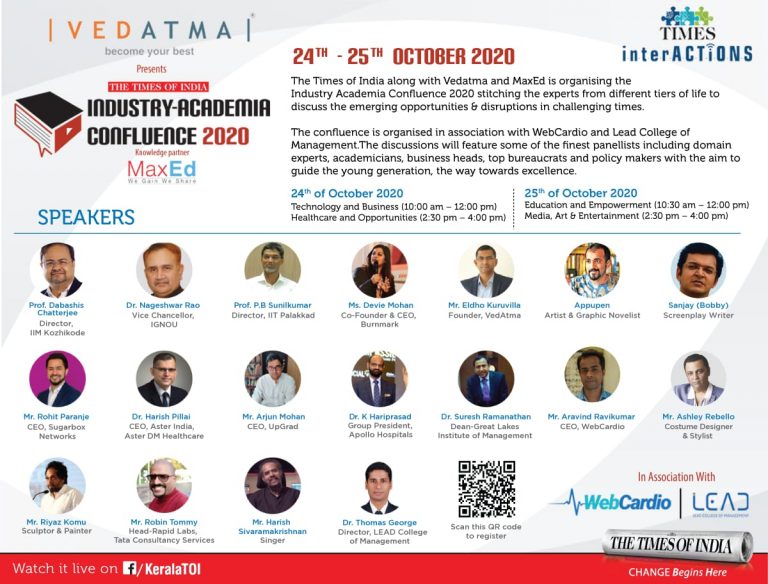 Times of India Industry-Academia Confluence 2020 in association with MaxEd & VEDATMA kick starts today