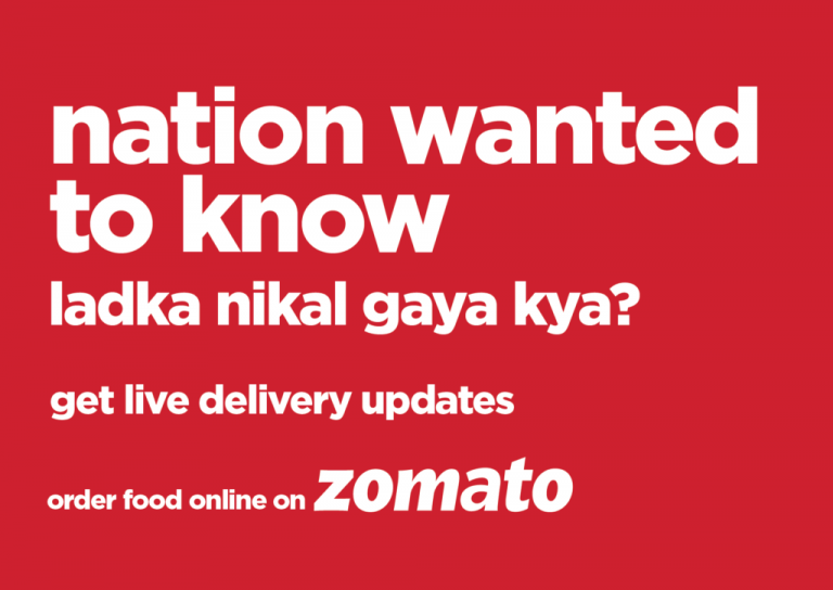 Zomato delivers Pizza’s love letter