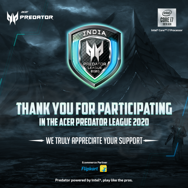 Acer’s Mega eSports Tournament “The Predator Gaming League – India Finale” Concludes