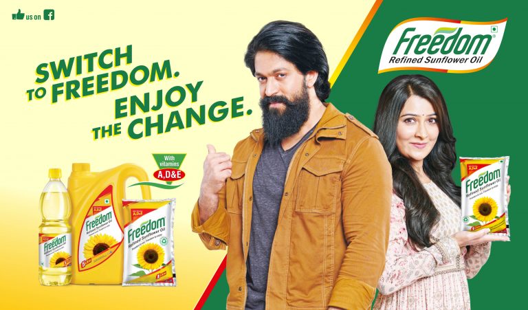 Freedom Refined Sunflower Oil ropes in Actors Yash & Radhika as brand ambassadors