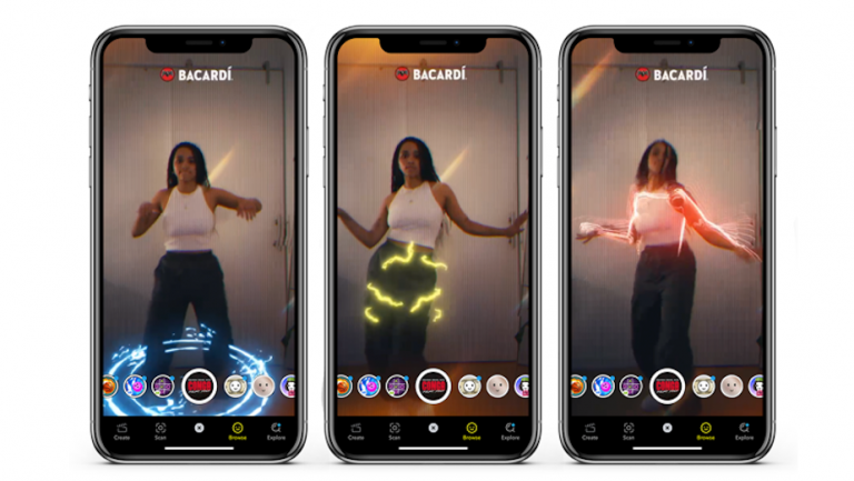 Bacardi join hands with Snapchat on the use of  AR 3D Full Body-Tracking technology