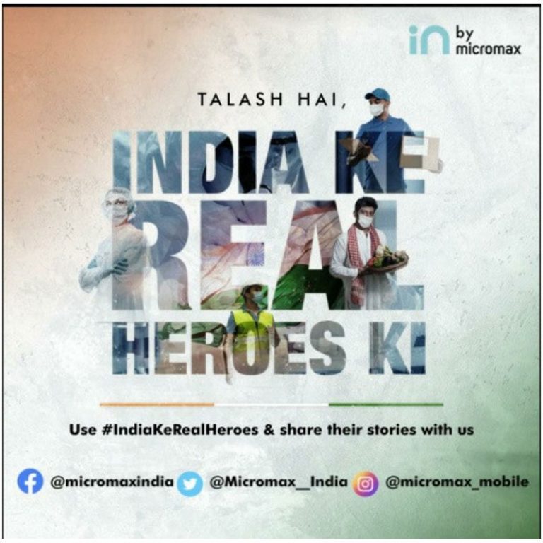Micromax announces a social campaign titled #IndiakeRealHeroes