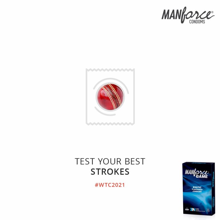 Manforce condoms on ICC World Test Championship (WTC 2021)