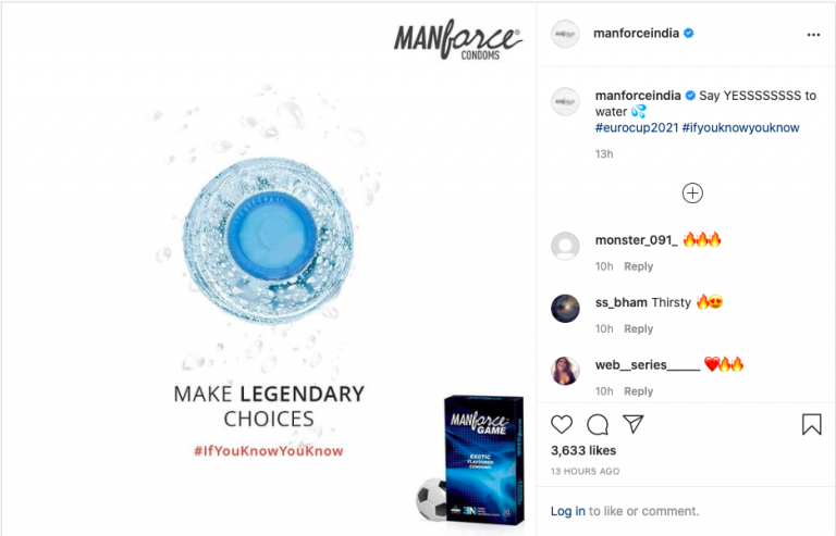 Grapes Digital creates a Social Media Post for Manforce condoms on the conflict between Ronaldo and Cocacola