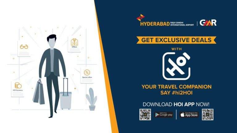 HOI app in Delhi and Hyderabad airports for contactless food delivery