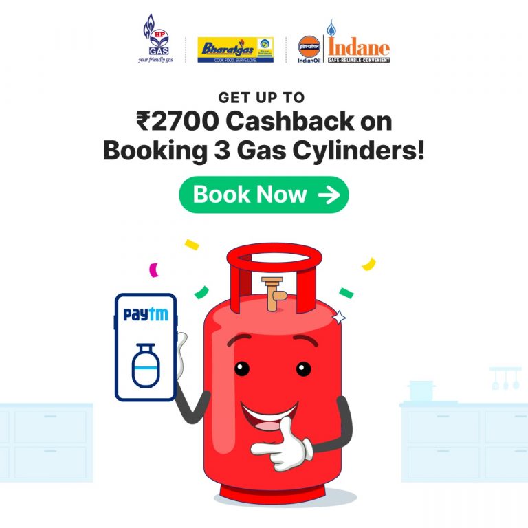 Paytm offers cashback up to Rs. 2700 on LPG cylinder booking