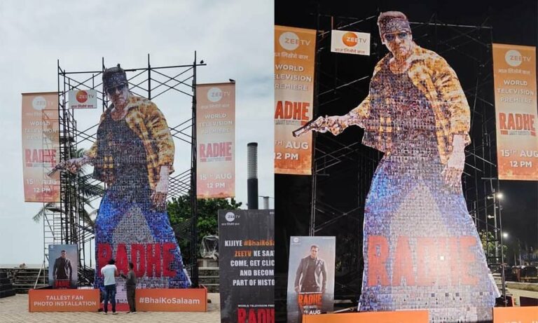 The tallest fan photo installation by Zee TV makes world record