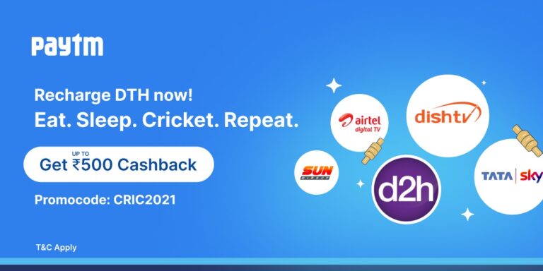 Paytm announces exciting cashback of up to ₹500 on DTH recharges