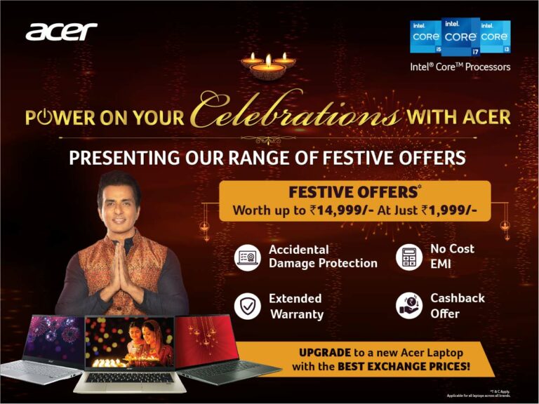 Acer India kick starts festive season with exciting offers worth upto Rs 14999