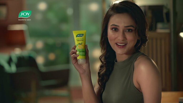In a Pujo-special ad for Joy Personal Care, Mimi Chakraborty stars
