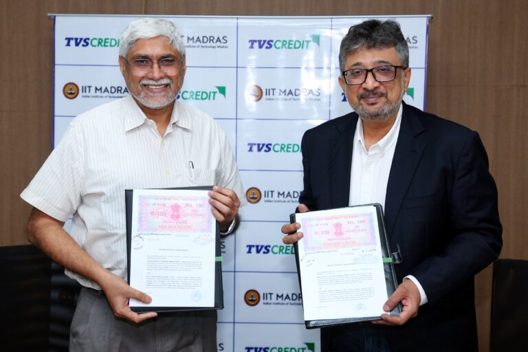 TVS Credit and IIT – Madras signs MoU to set up Innovation programs