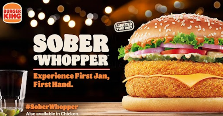Burger King launches a new campaign to promote its sober whopper