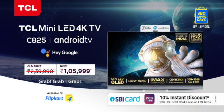 Save More on the Latest Smart TVs from TCL during the Flipkart Big Saving Days Sale