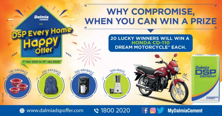 Dalmia Cement’s ‘DSP Every Home Happy Offer’ Makes Home Construction a Joy!