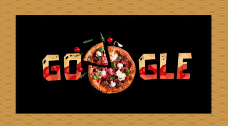 Google observes the history of Pizza with its interactive doodle game