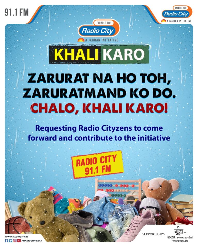 Radio City’s CSR campaign ‘Khali Karo’ lights up the lives of the underprivileged community