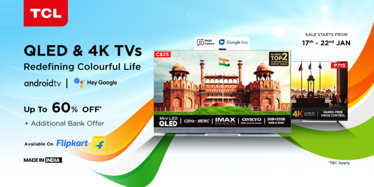 Give Your Home a Makeover with TCL Smart TVs during Flipkart Republic Day Sale