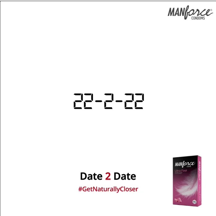 Moment Marketing by Manforce Condoms | 22-2-22 , Date 2 Date #GetNaturallyCloser