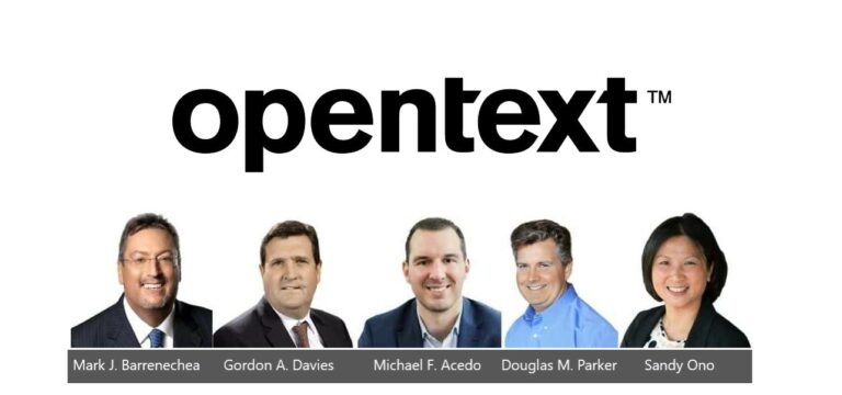 OpenText Announces Changes to its Executive Leadership Team
