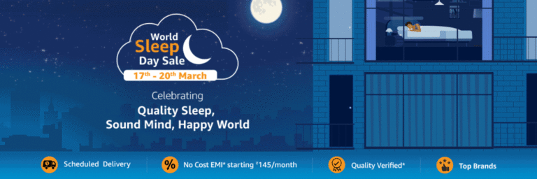 Celebrate World Sleep Day with Amazon.in from 17th-20th March
