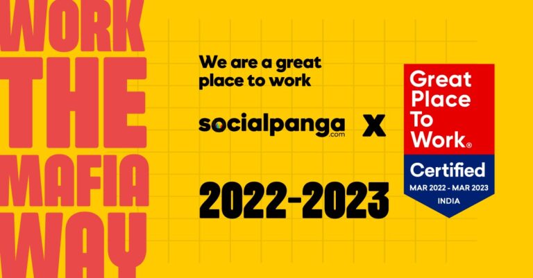 Social Panga recognized as ‘The Great Place To Work’ in 2022-23’
