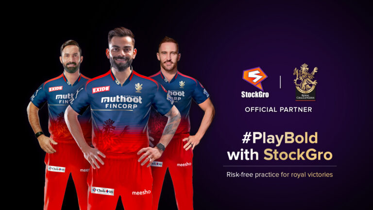 StockGro Signs Up as the Official Partner of Royal Challengers Bangalore