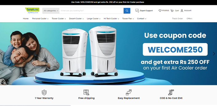 This Summer beat the heat with the coolest offers from Symphony Air Coolers, exclusively available on Symphony e-Shop