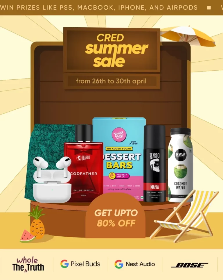 CRED’s summer sale is now live, grab up to 80% discounts on season’s essentials 400+ Indian D2C brands