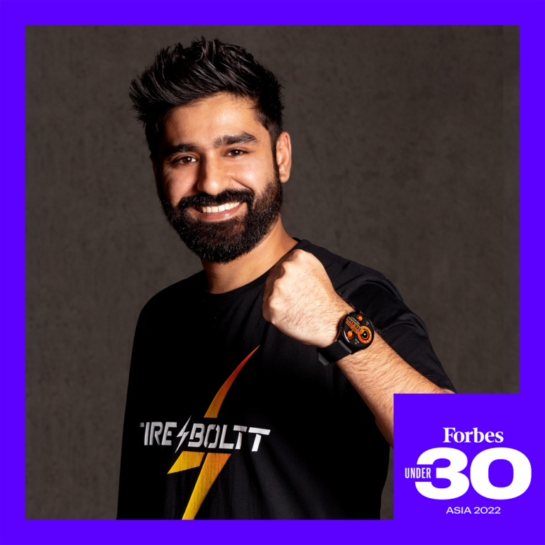 Arnav Kishore CEO & Founder at Fire-Boltt featured in ‘Forbes 30 under 30 Asia’ List