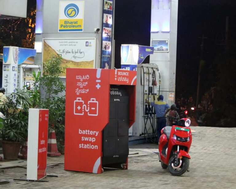 Bharat Petroleum, bounce infinity partner to set up battery swapping stations for 1 million+ customers