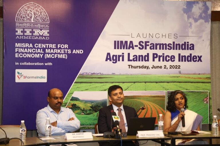 IIM Ahmedabad launches India’s first ever Agri Land Price Index in collaboration with SFarmsIndia