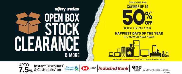 Vijay Sales unwraps its much awaited Open Box Sale; Get unbeatable discounts on your favourite electronics, home and kitchen appliances