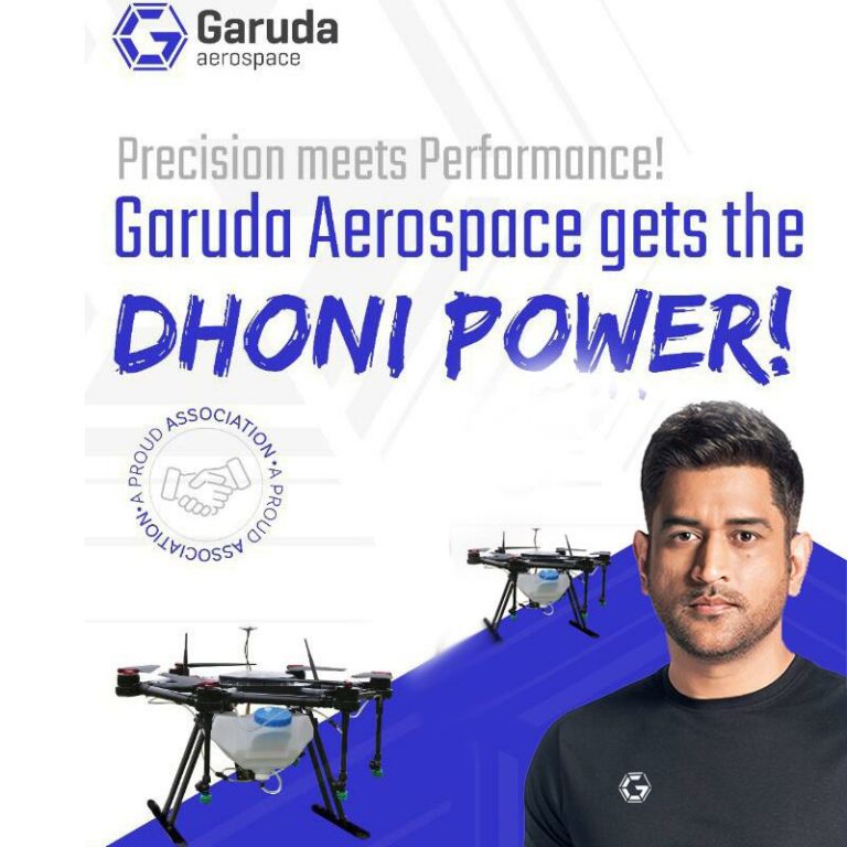 MS Dhoni to be a shareholder in Garuda Aerospace