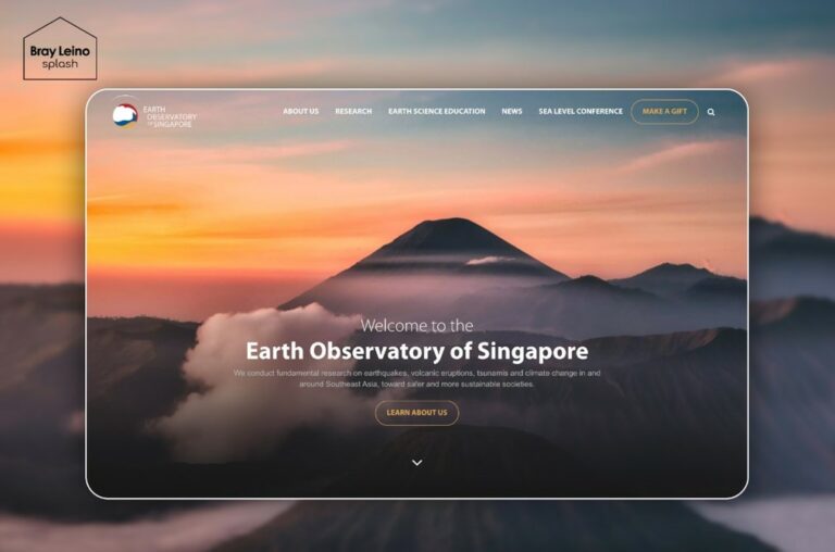 Bray Leino Splash (BLS) uses sustainable web design methodologies to lower carbon emissions of Earth Observatory Singapore’s (EOS) new website