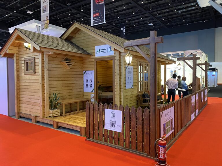 Canadian Wood Partnered with Ekbote Timber Home to showcase a Tongue & Groove (T&G) Style house at Index Fair 2022