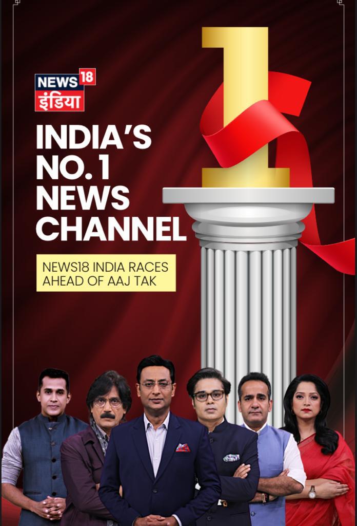 News18 India widens lead over AajTak; strengthens its No.1 position