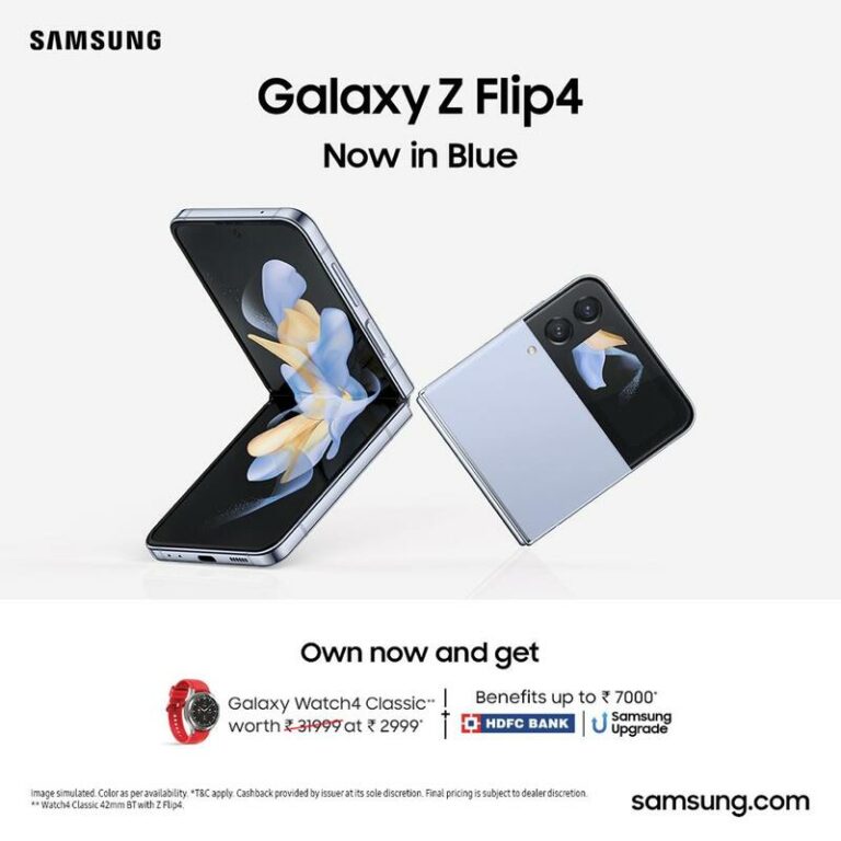 Samsung launches Galaxy Z Flip4 in attractive Blue Colour