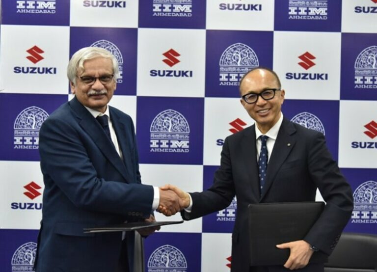 IIM Ahmedabad and Suzuki Motor Corporation, Japan ￼enter into a partnership agreement to collaborate on academic and industry relevant projects