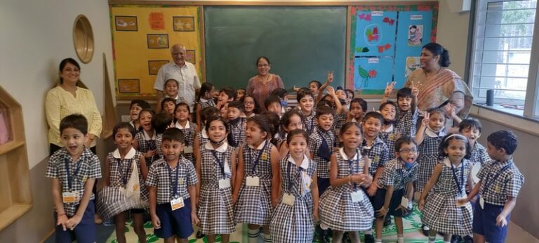 Jasudben ML School and Bloomingdales Pre-Primary celebrated Grandparents Day with students and their grandparents
