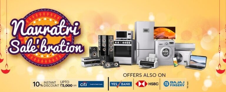 Enjoy nine days of electronics indulgence with Vijay Sales’ grand Navratri Sale’bration at Stores and www.vijaysales.com