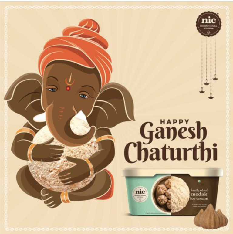 Ganesh Chaturthi with Modak ice cream