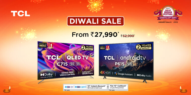 TCL and iFFALCON bring bumper offers with Amazon Great Indian Festival, get futuristic TV technologies at amazing prices ￼