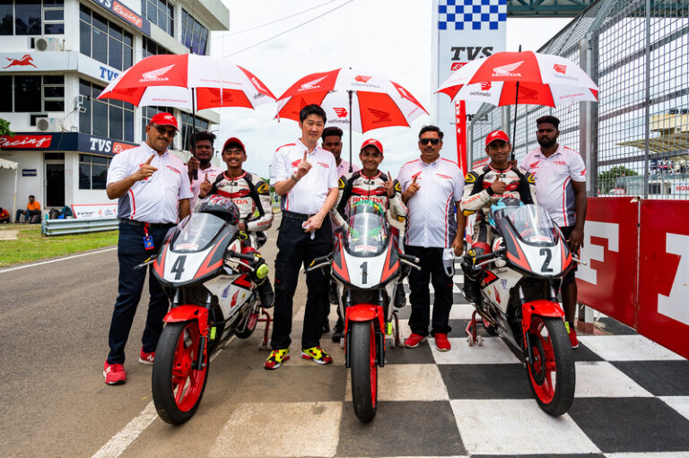 Rajiv Sethu grabs podium for IDEMITSU Honda SK69 Racing Secures second place in race 1 of PS165cc of 2022 INMRC round 4