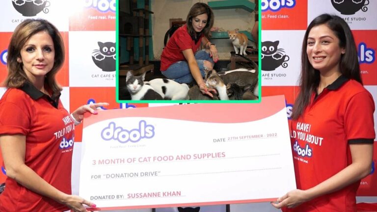 Sussanne Khan joins hands with India’s leading pet food brand Drools for its food donation drive for stray cats